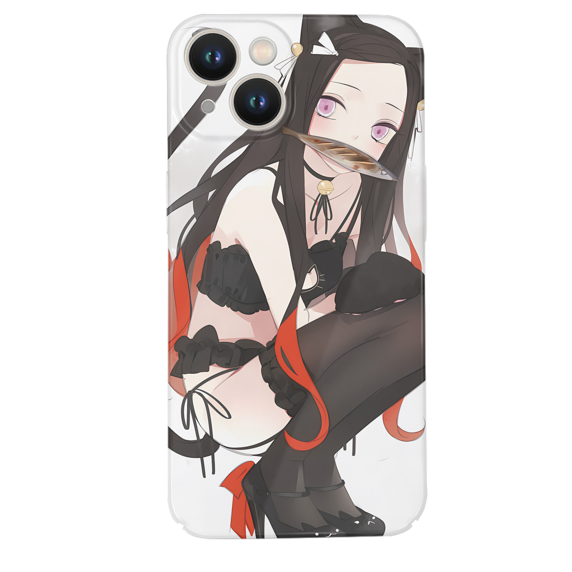 （画像用） 鬼滅の刃（きめつのやいば）竈門 禰󠄀豆子／かまど ねずこ Kamado Nezuko 【iPhone 14シリーズ対応】ハードケース